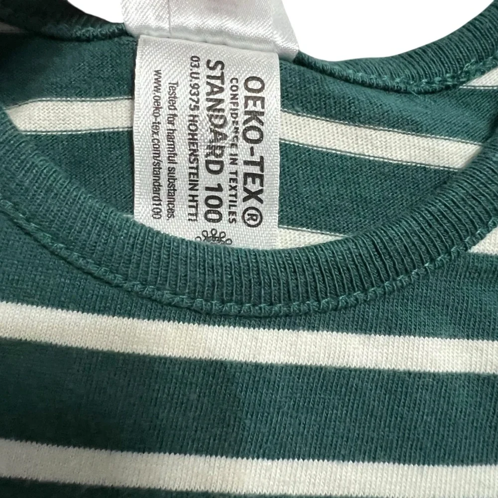 Hanna Andersson Sz 110 (5) Green Striped Unicorn Mixie Play Dress